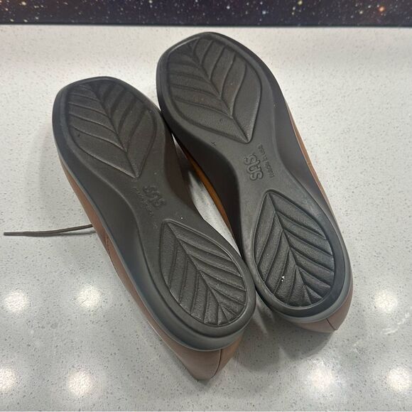 SAS Petra Tan Comfort Moccasin Casual Lace Up Loafer Sz 9 Made in USA - Picture 7 of 8